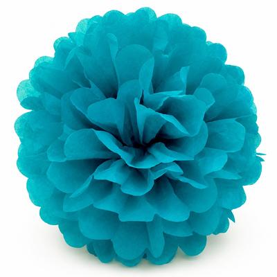 Creativery 1 Pompon 50cm XXL Seidenpapier Pompoms Papierblumen Hängedeko Partydeko Türkis