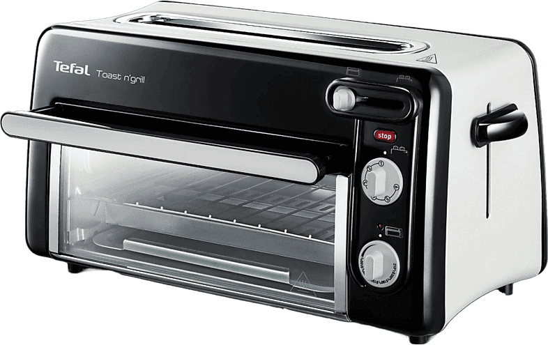 Tostadora/Horno - Tefal Toast & Grill TL600830, 1300W, Termostato regulable