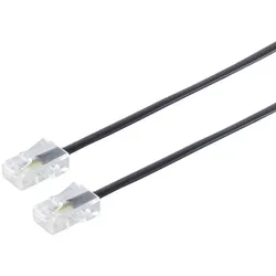 Modular-Anschlusskabel Western-Stecker 8/4 > Western-Stecker 8/4 schwarz 6,0m