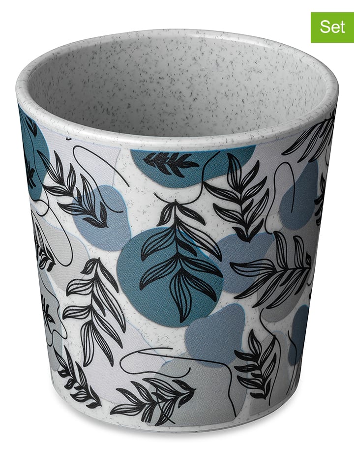 koziol 4er-Set: Becher "Connect" in Grau - 190 ml - onesize