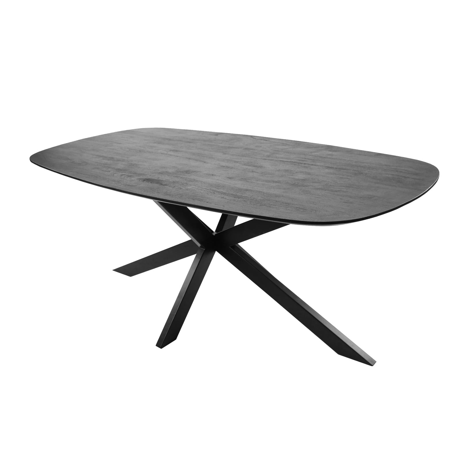 Kick Collection eettafel Dana - Ovaal acaciahout - Zwart - 210 cm