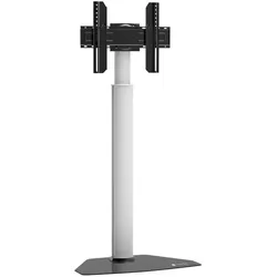 Techly EFB TV Standfuss fur LCD/LED TV 81,28cm 32Zoll - 165,1cm 65Zoll Aluminium (40 kg, 32" - 65"), TV Ständer, Schwarz, Silber