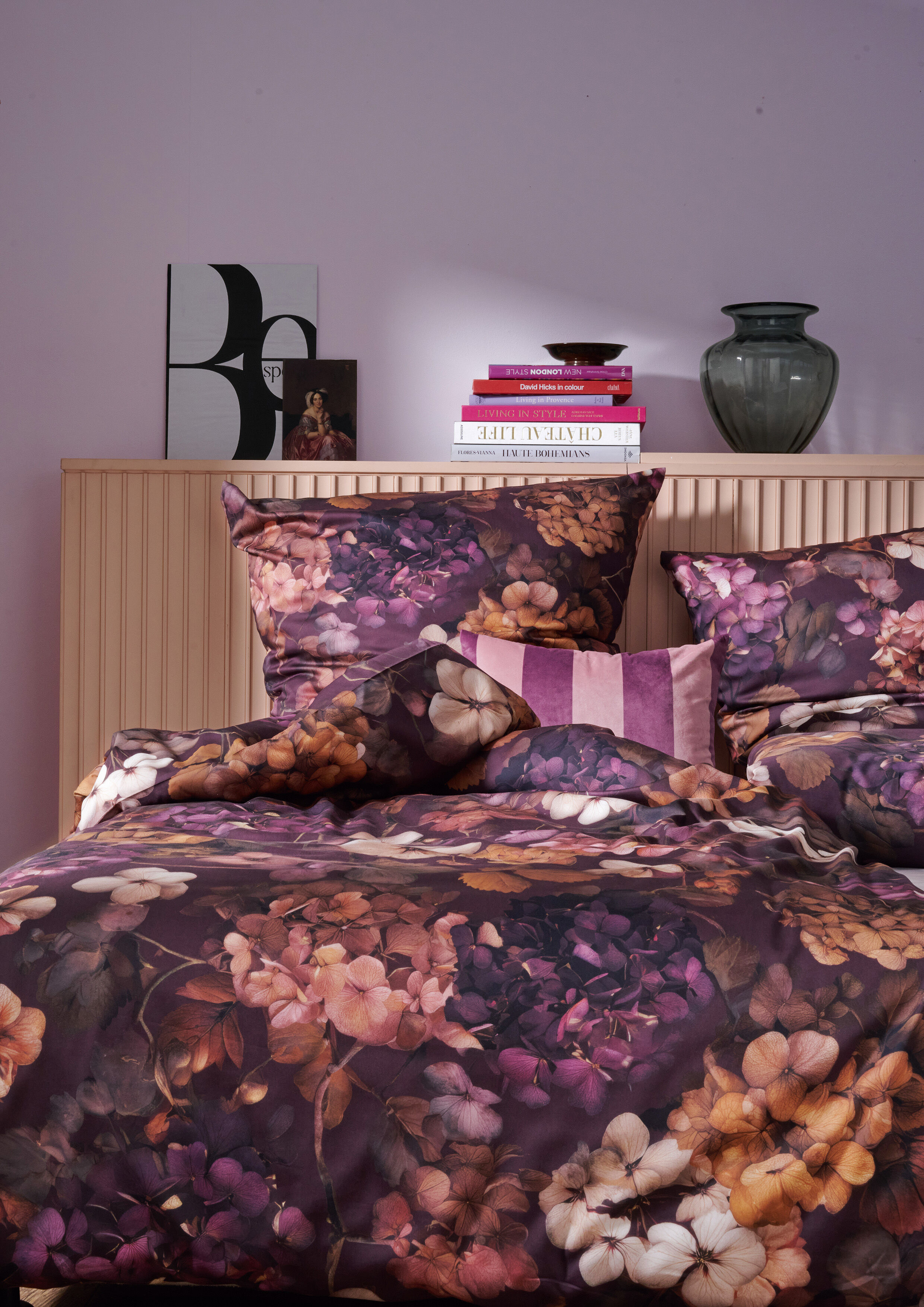 Bettwäsche APELT "Lutetia", bunt (mauve, beer), B/L: 155cm x 220cm, 1 Stk., 1 Stk., Satin (Bio-Baumwolle), B/L: 80cm x 80cm, 2, Satin (Bio-Baumwolle), Bezug: 100% Baumwolle, Bettwäsche, Bettwäsche, Bettwäsche-Set mit Reissverschluss, Baumwoll-Satin, Digit