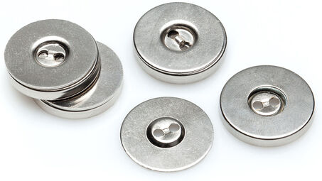buttinette Magnet-Verschlüsse, zum Annähen, Größe: 19 mm Ø, Inhalt: 4 Stück