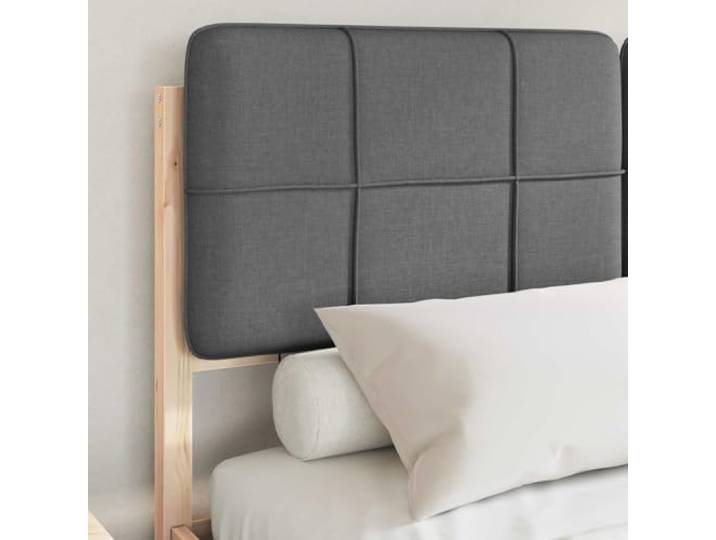 KTHLBRH Doppelbett 160 x 200 cm Dunkelgrau Bettgestell aus Holz, gepolstertes Kopfteil, minimalistischer Stil