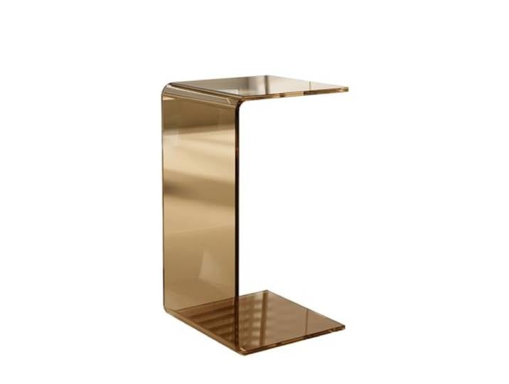 YCCHAH Sofatisch Acryl-Beistelltisch, Sofa, Kleiner Couchtisch, minimalistischer Beistelltisch, nordischer transparenter Glas-Wohnzimmer-Ecktisch Wohnzimmer-Beistelltisch(A)