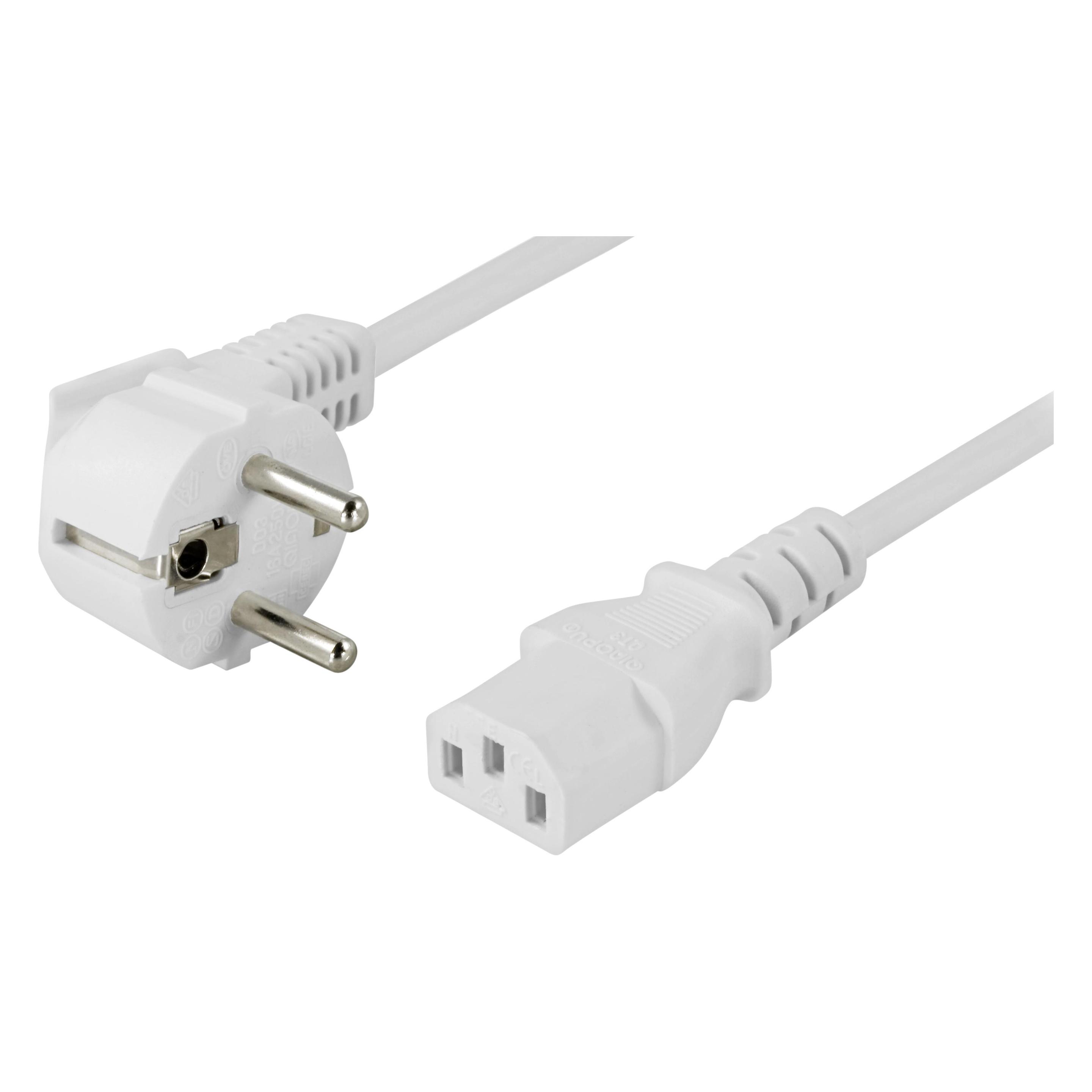 Deltaco DEL-111AV power cable White CEE7/7 IEC C13 (10 m) (DEL-111AV)