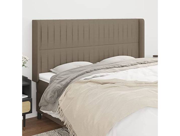 KTHLBRH Kopfteil aus Stoff, Taupe, klassisches Design, elegantes Design, verstellbare Rückenlehne, höhenverstellbar, Material robust und atmungsaktiv, mit Beinen aus Holz