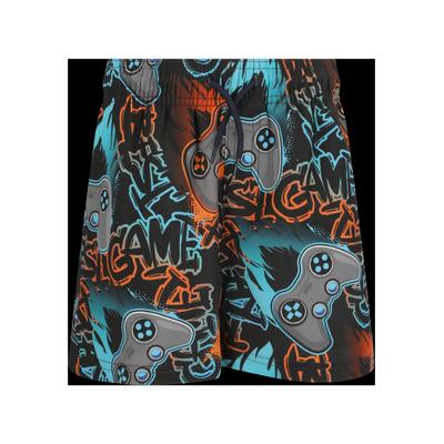 Badeshorts ZIGZAG "Soda", Kinder, Gr. 104, EURO-Größen, orange (blau, orange), Elasthan, Polyamid, mehrfarbig, Badehosen Badeshorts, im stylischen Print-Design
