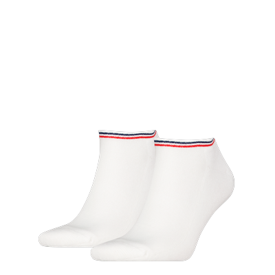 Sneakersocken TOMMY HILFIGER "TH UNI TJ SNEAKER 2P ICONIC", Herren, Gr. 35-38, weiß, Baumwollmischung, Socken Sneakersocken