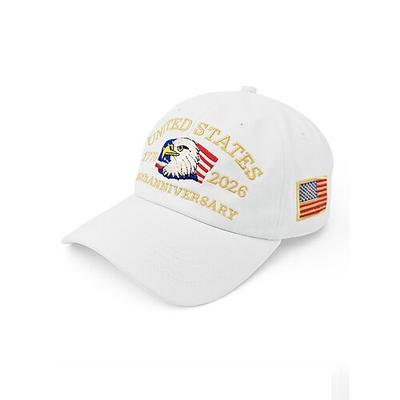 Vereinigte Staaten 250. Jubiläum Herren verstellbare Baumwollmütze mit bestickter American Flag Mehrere Farben Ideal für Unabhängigkeitstag und Feiern