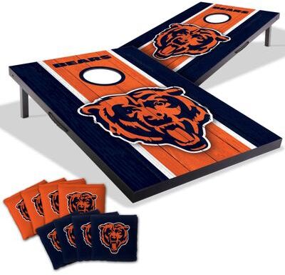 Skip's Garage Chicago Bears NFL Compact 2x3 Tailgate Cornhole Board Set