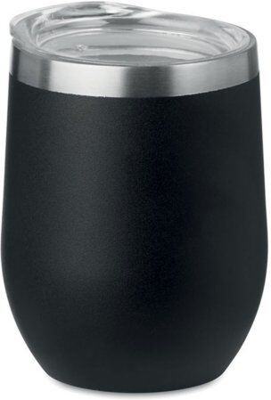 CHIN CHIN Bicchiere Acciaio Inox 300ml Doppia Parete Argento Personalizzate o neutre