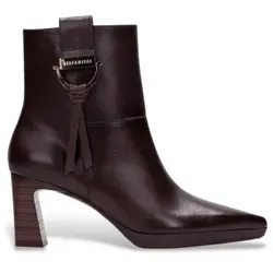 Hispanitas für Damen. HI265228 Braune Lederstiefeletten Bangkok (38), 3 bis 5 cm, Reißverschluss, Lässig