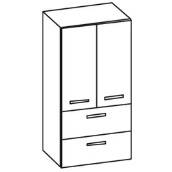 Artiqua 400 Midischrank, Weiß Glanz, 400-MLL-1-60-7050-68 400-MLL-1-60-7050-68