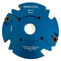 Flury HW-Wendeplatten-Verstellnuter Ø 150 x 14 - 28 x 30 mm