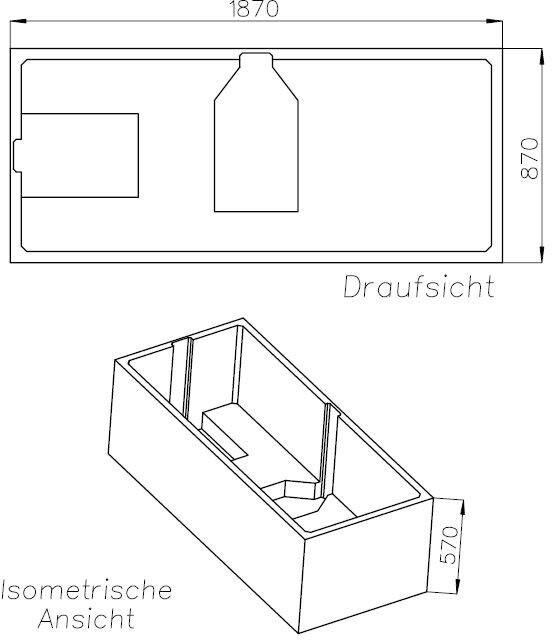 Neuesbad Wannenträger für Keramag Acanto Duo 1900x900 SW10396