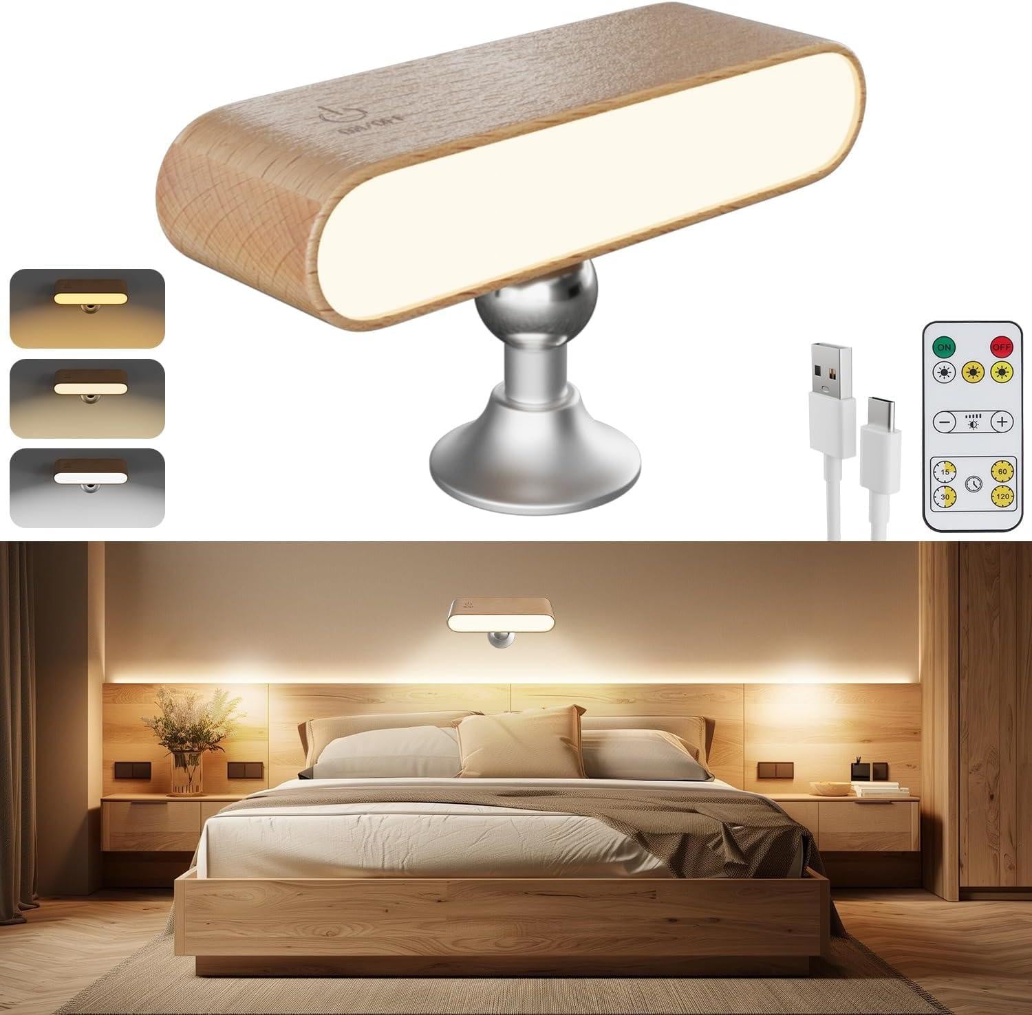 Nikcorp Draadloze LED-wandlamp met oplaadbare batterij