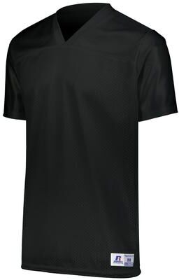 Russell Athletic R0593M Solid Flag Football Jersey T-Shirt in Black size Medium   Polyester