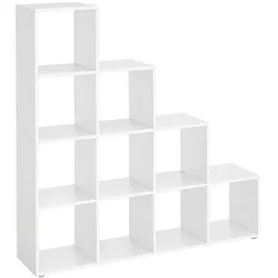VASAGLE Bücherregal 150/29/129,5 cm weiß