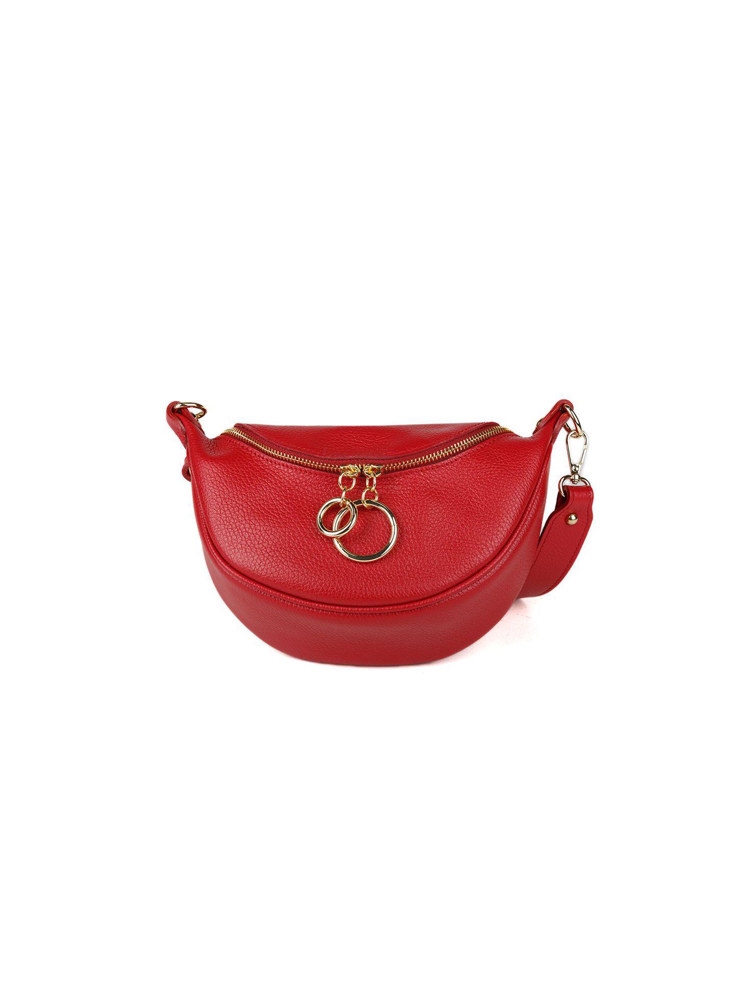 Giulia Monti Schultertasche Karmesinrot