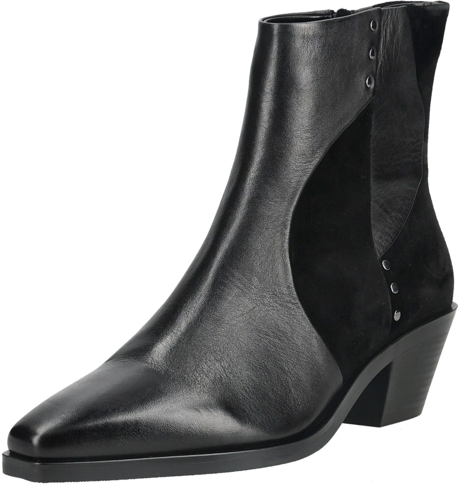 Stiefelette REGARDE LE CIEL "Regarde Le Ciel Stiefelette Leder", Damen, Gr. 40, schwarz, Leder, Schuhe Stiefelette