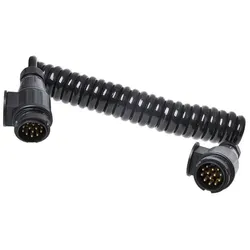 ProPlus 343538 Spiralkabel 3,5 Meter aus PVC 8 Adern mit 2 Steckern 13 polig