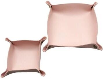 Uplift Essentials Collapsible Faux Leather Valet & Desktop Storage Tray pink