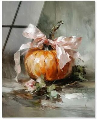 Pumpkin Bow Halloween Decor Acrylic Print by Art Remedy