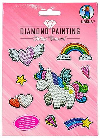 Ursus Diamond Painting Sticker "Einhorn", 8 Sticker