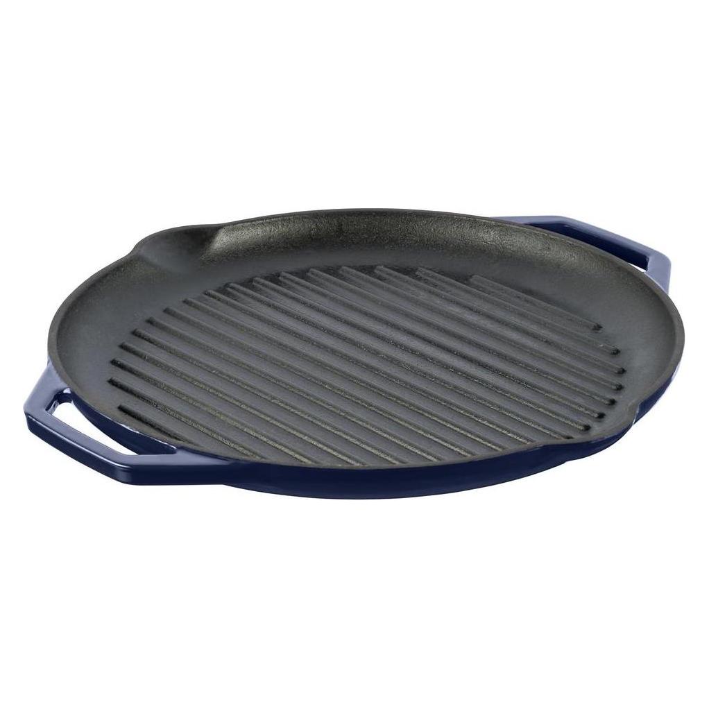 Grand Feu Enameled Ribbed Cast Iron Frying Pan Blu (Bratpfanne, Grillpfanne, Gusseisen, 34 x 5 cm) (37685985)