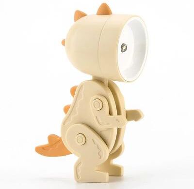 Inspire Select Mini Cartoon Folding LED Desk Lamp Adjustable Dimmable Battery Powered Night Light beige