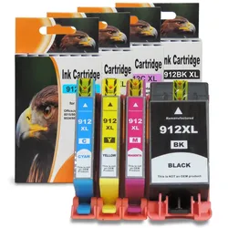 D&C HP 912XL Kompatibel 4er Set Tintenpatronen für HP OfficeJet Pro 8014