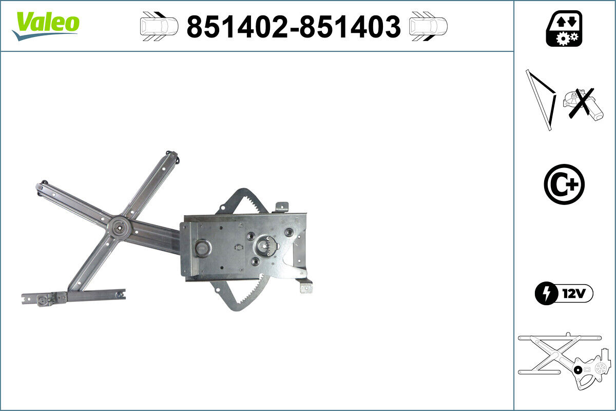 Valeo Fensterheber 851403 Vorne Rechts Für Opel Vaughall