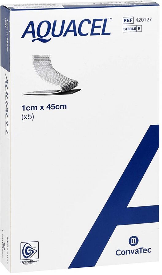 Aquacel 1x45 cm Tamponade mit Verstärkungsfasern 5stk