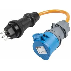 Normrahmen Adapterkabel (0.20 m), Stromkabel, Orange, Blau, Schwarz