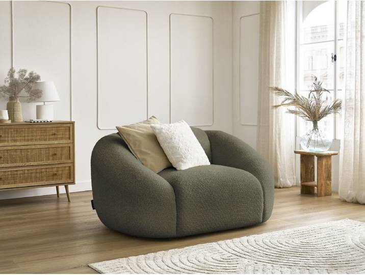 Fauteuil TINA tissu bouclette