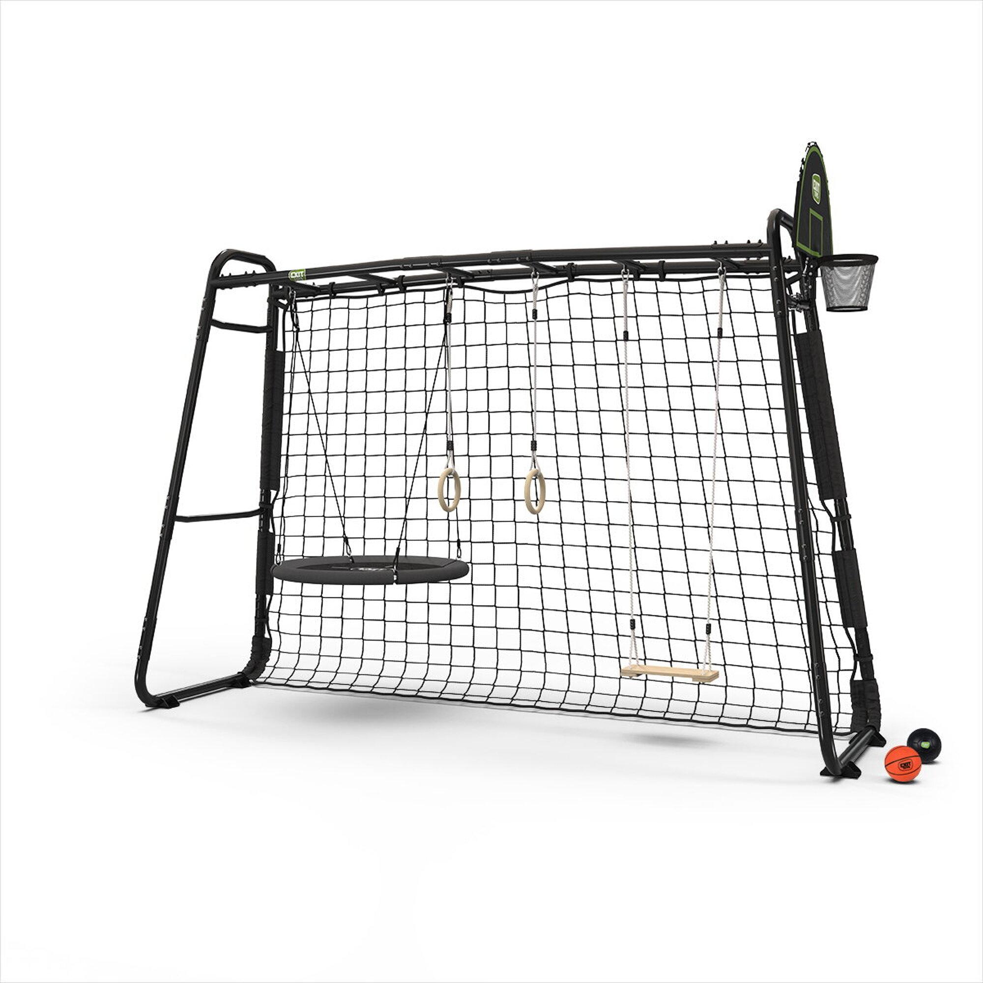 EXIT GetSet Monkeybar MB305, Monkey Bar Klettergerüst für Draußen, Spielgerät für Kinder, Schwarz