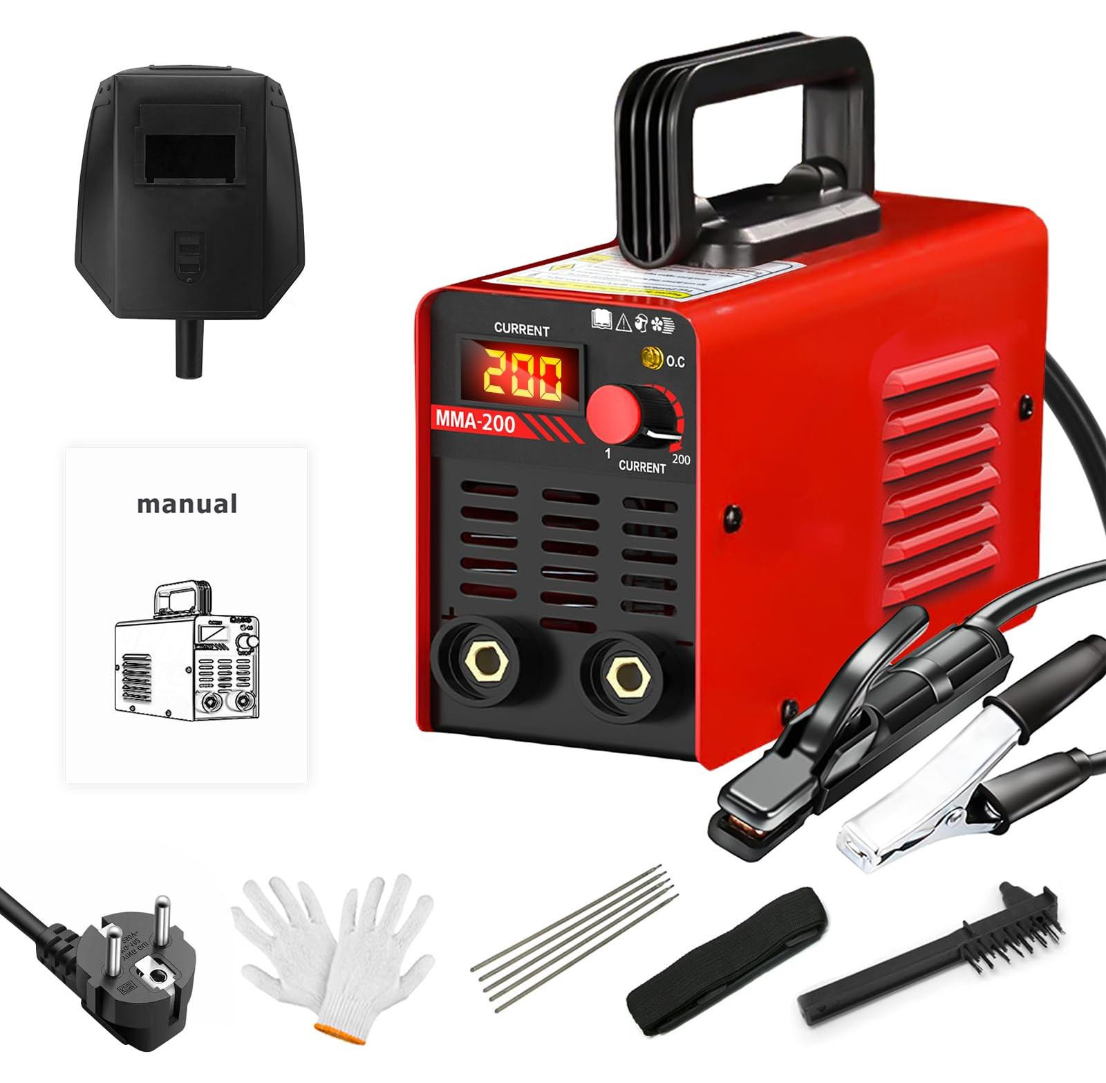 Selius MMA 200 Lichtbooglasapparaat, draagbaar elektrodenlasapparaat, 200 A