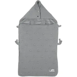 Meyco, Kinderwagen Fusssack, Baby Knots voetenzak - grey - 40x82cm
