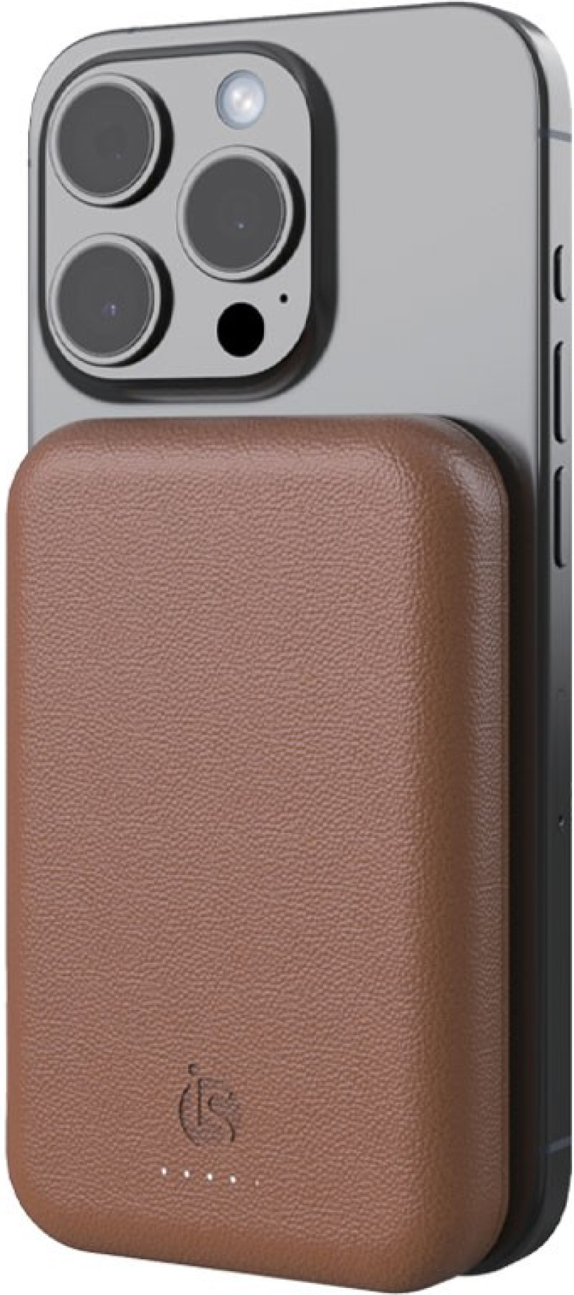 iS Powerbank em Pele - Castanho