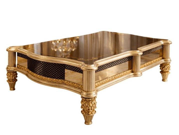 Xlmoebel Couchtisch Klassischer Couchtisch aus robustem Holz in elegantem Design, Made in Europa