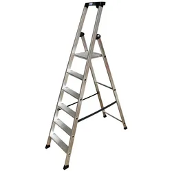Krause, Leiter + Gerüst, Stehleiter MONTO Solido alu 6 Stufen, H: 210,0 cm (Stehleiter, 210 cm)