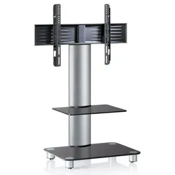 TV-Rack Tosal ca. 60x100 cm Schwarz/Silber