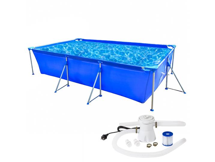 Piscine Hors-sol Autoportante Tubulaire + Kits - bleu