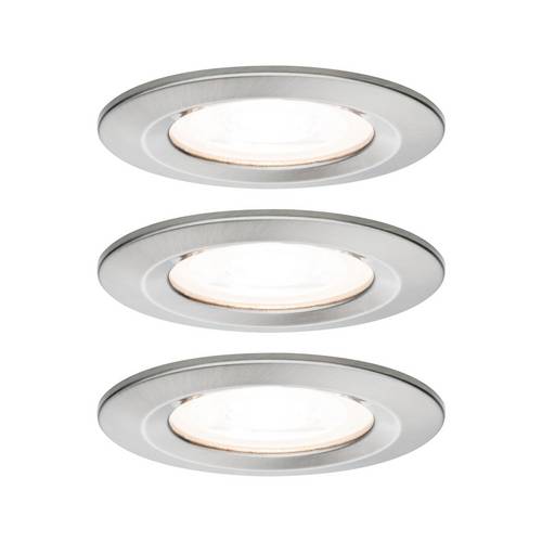 Paulmann Bad-Einbauleuchte 3er Set 19.5W Eisen (gebürstet)