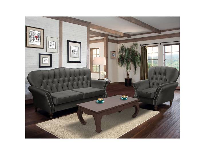Sofa Dassel 2-Sitzer Braun Samt Onoli 176 x 98 x 95cm Glamour