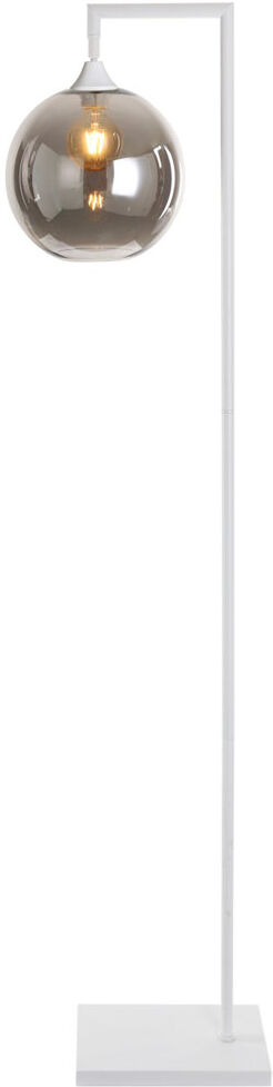 17 Stories Aeshia 155 H cm Task Floor Lamp White/Smoke 155cm H X 15cm W X 35cm D