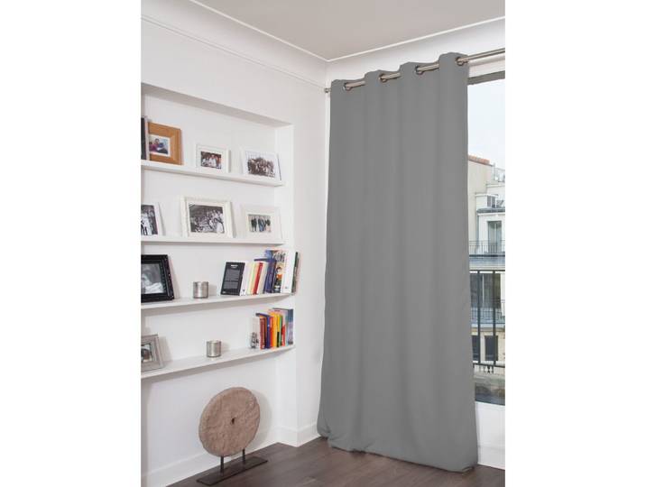 Rideau occultant oeillets gris mc09 140lx260h