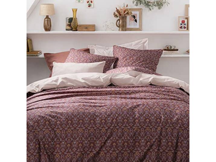 ESSIX Housse de Couette imprimée en Percale de Coton\, Virginia\, 200x200cm